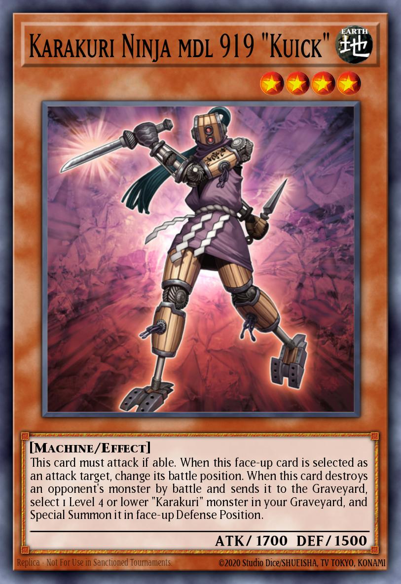 Karakuri Ninja mdl 919 "Kuick" Yu-Gi-Oh card