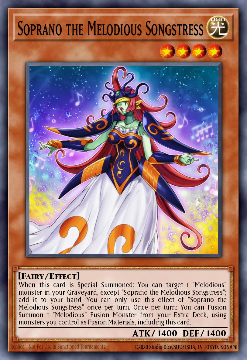 Soprano the Melodious Songstress Yu-Gi-Oh card