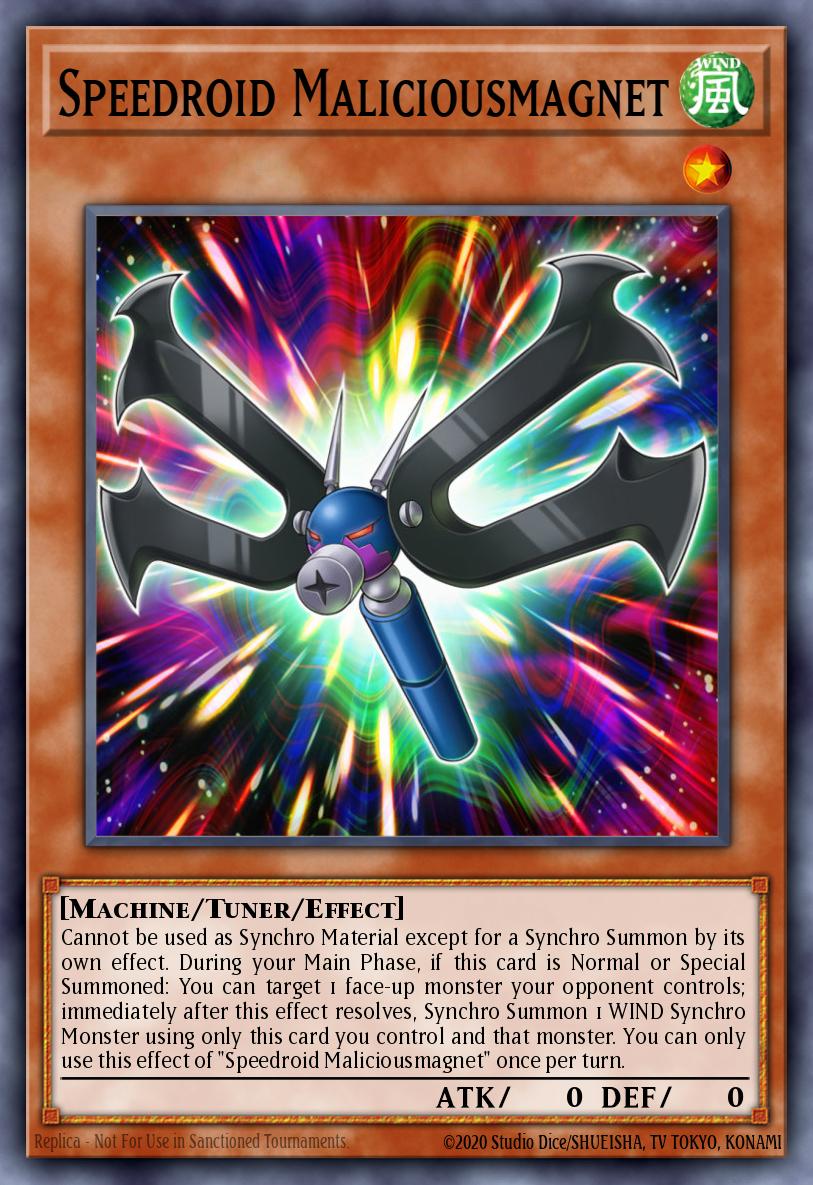 Speedroid Maliciousmagnet Yu-Gi-Oh card