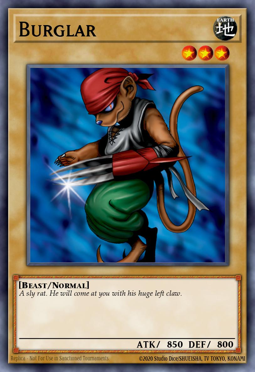 Burglar Yu-Gi-Oh card