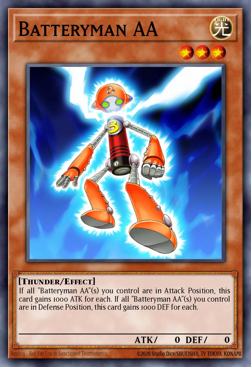 Batteryman AA Yu-Gi-Oh card