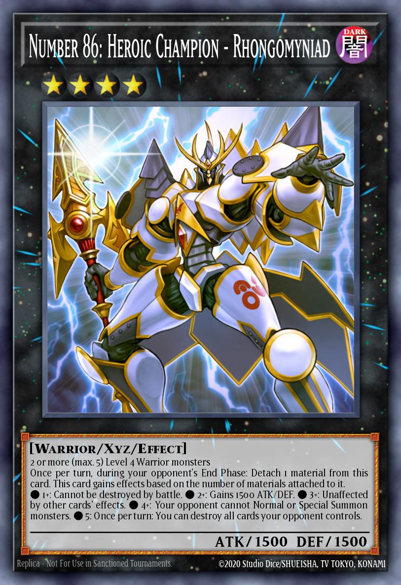 Number 86: Heroic Champion - Rhongomyniad Yu-Gi-Oh card