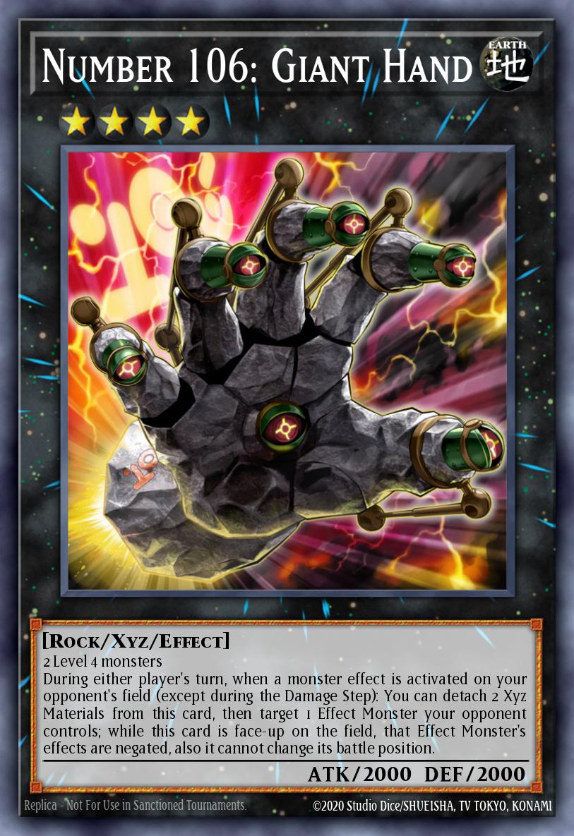 Number 106: Giant Hand Yu-Gi-Oh card