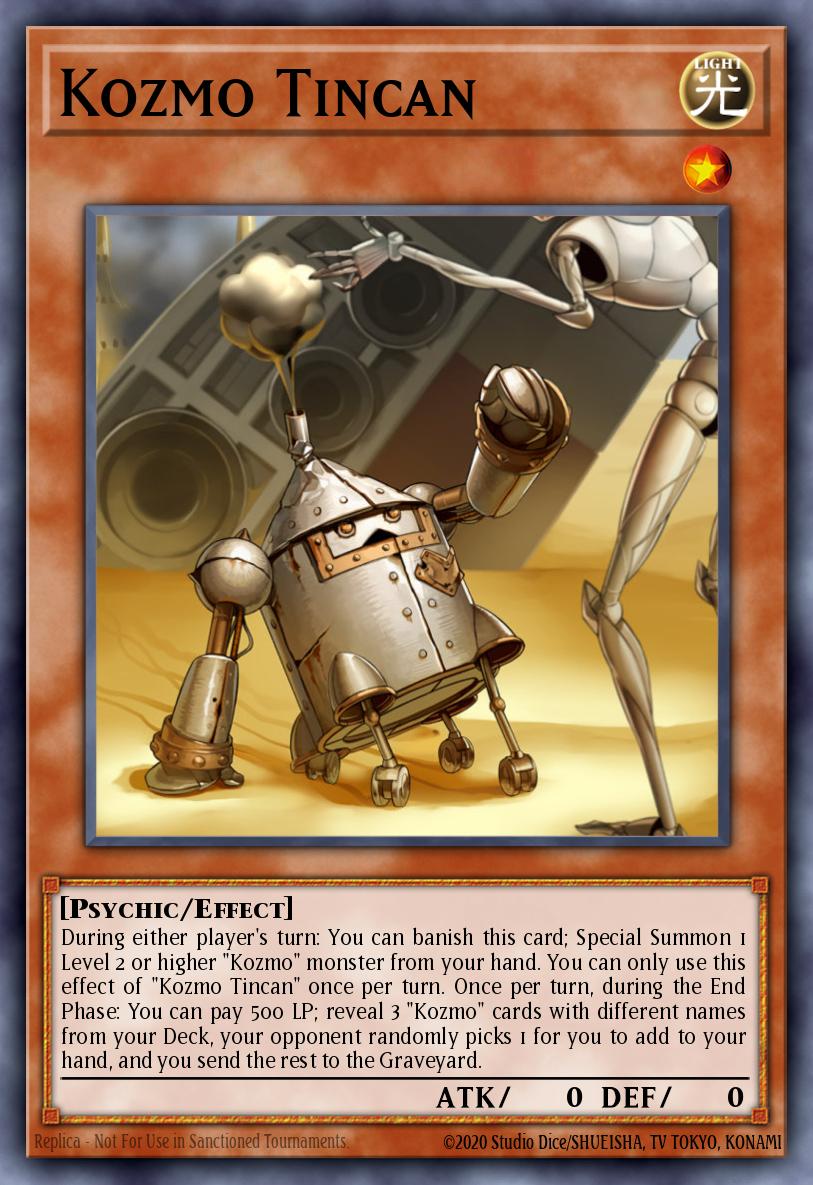 Kozmo Tincan Yu-Gi-Oh card