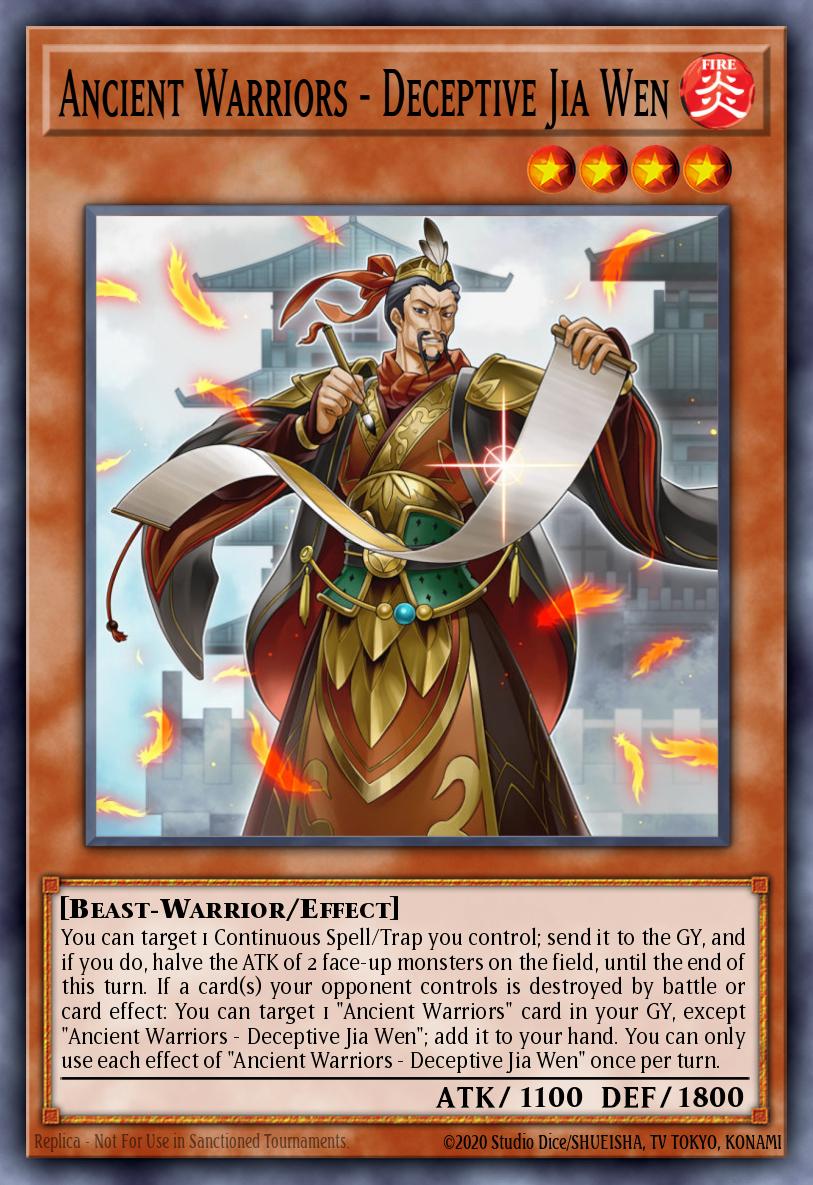 Ancient Warriors - Deceptive Jia Wen Yu-Gi-Oh card