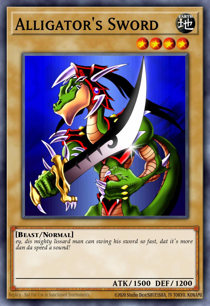 Alligator's Sword Yu-Gi-Oh card