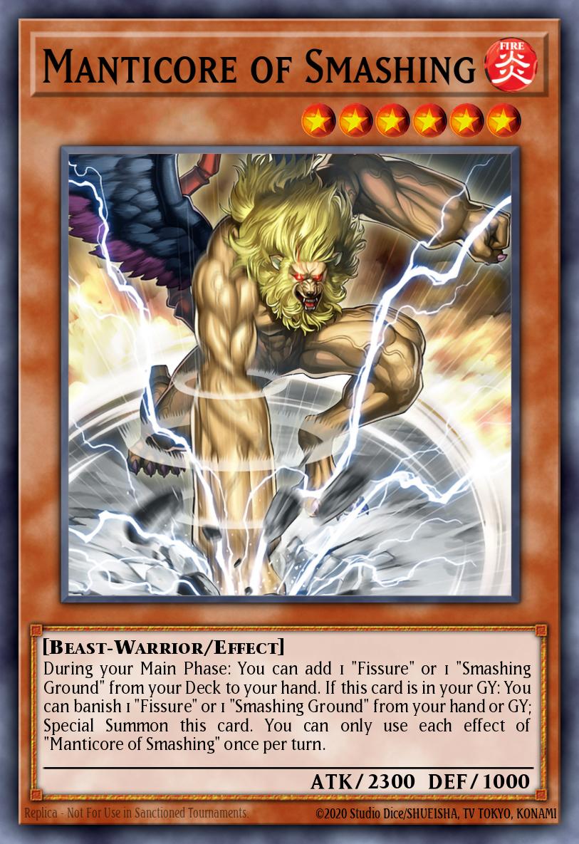 Manticore of Smashing Yu-Gi-Oh card
