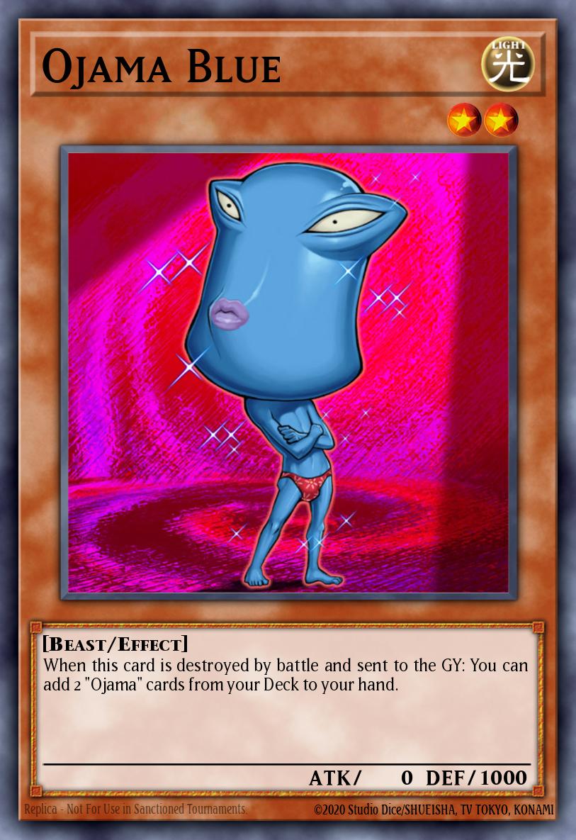 Ojama Blue Yu-Gi-Oh card