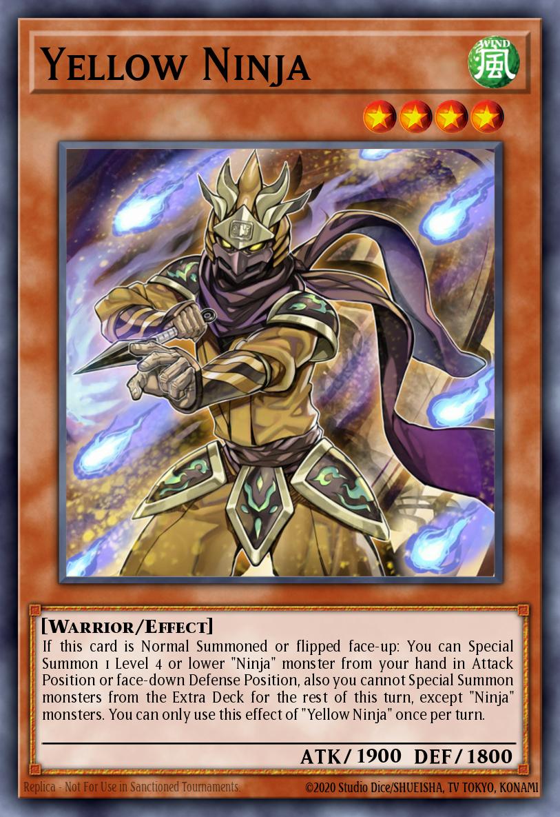 Yellow Ninja Yu-Gi-Oh card