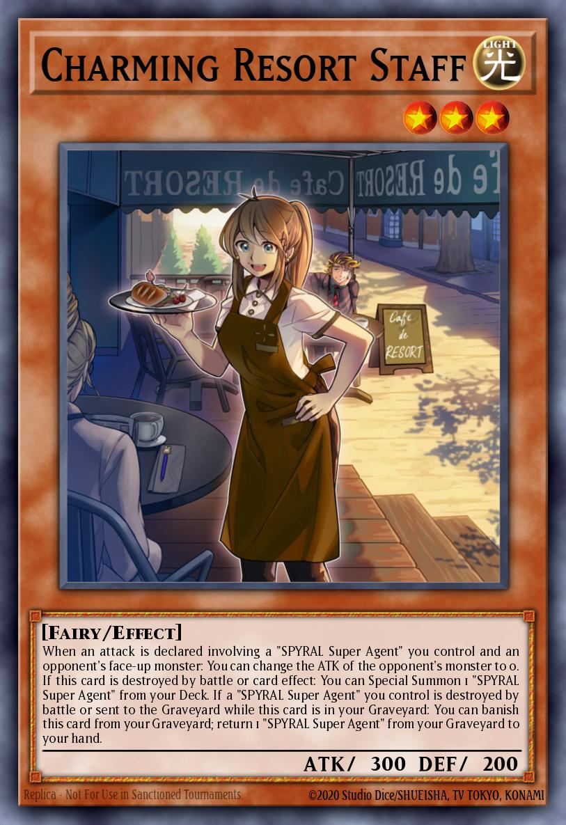 Charming Resort Staff Yu-Gi-Oh card