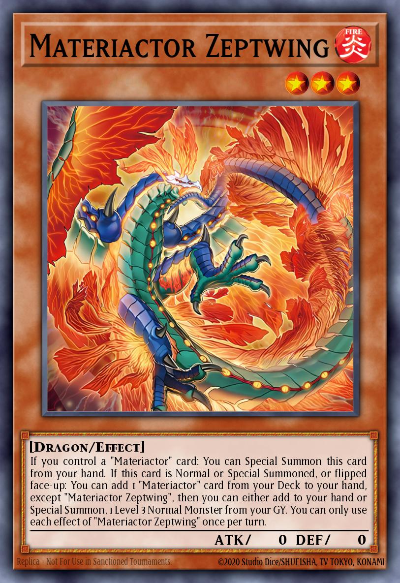 Materiactor Zeptwing Yu-Gi-Oh card