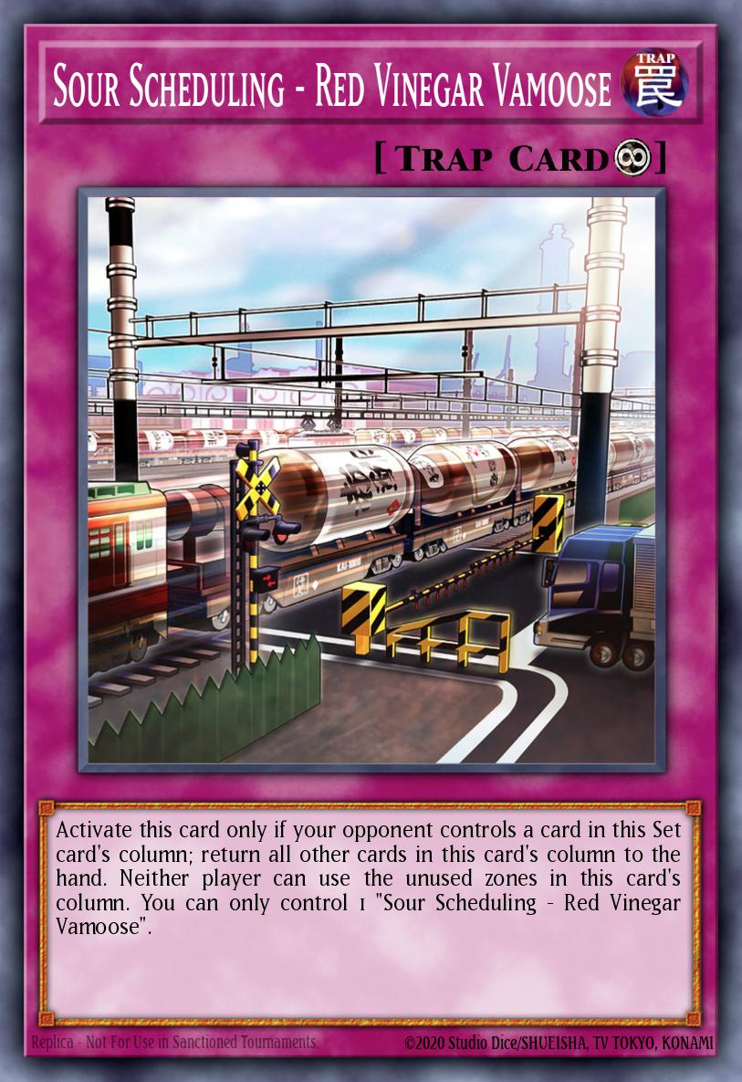 Sour Scheduling - Red Vinegar Vamoose Yu-Gi-Oh card