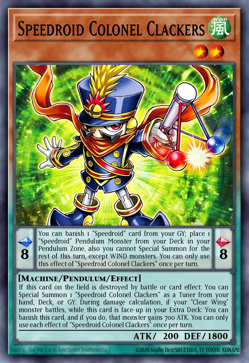 Speedroid Colonel Clackers Yu-Gi-Oh card