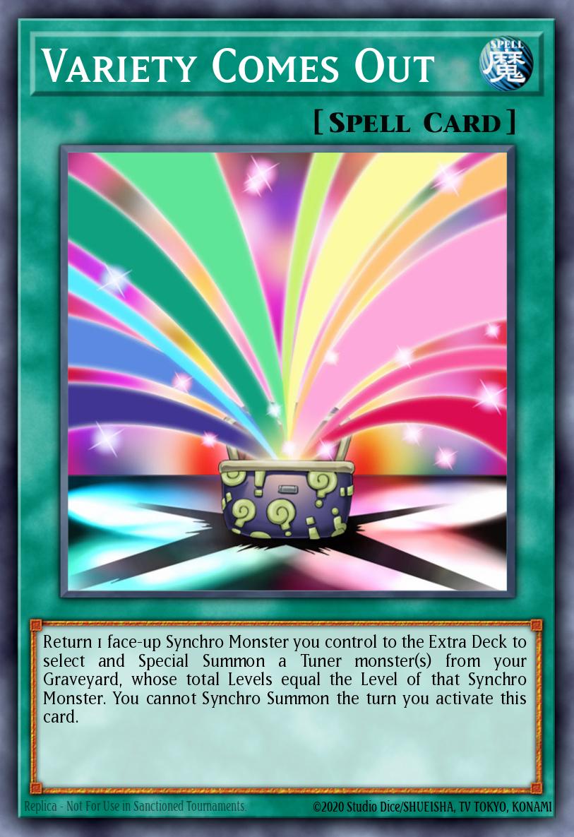 Variety Comes Out Yu-Gi-Oh card