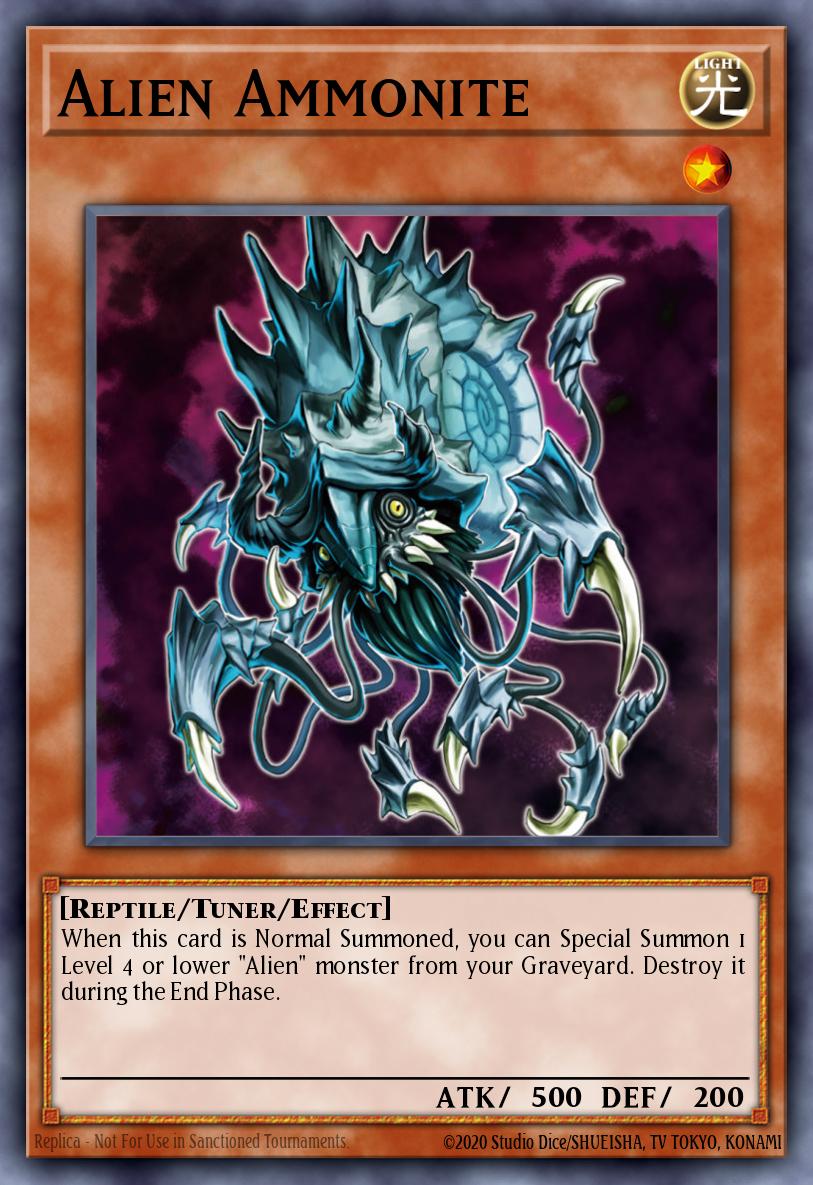 Alien Ammonite Yu-Gi-Oh card