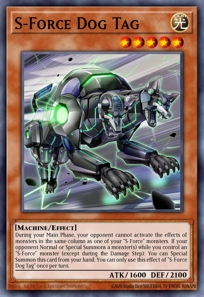 S-Force Dog Tag Yu-Gi-Oh card