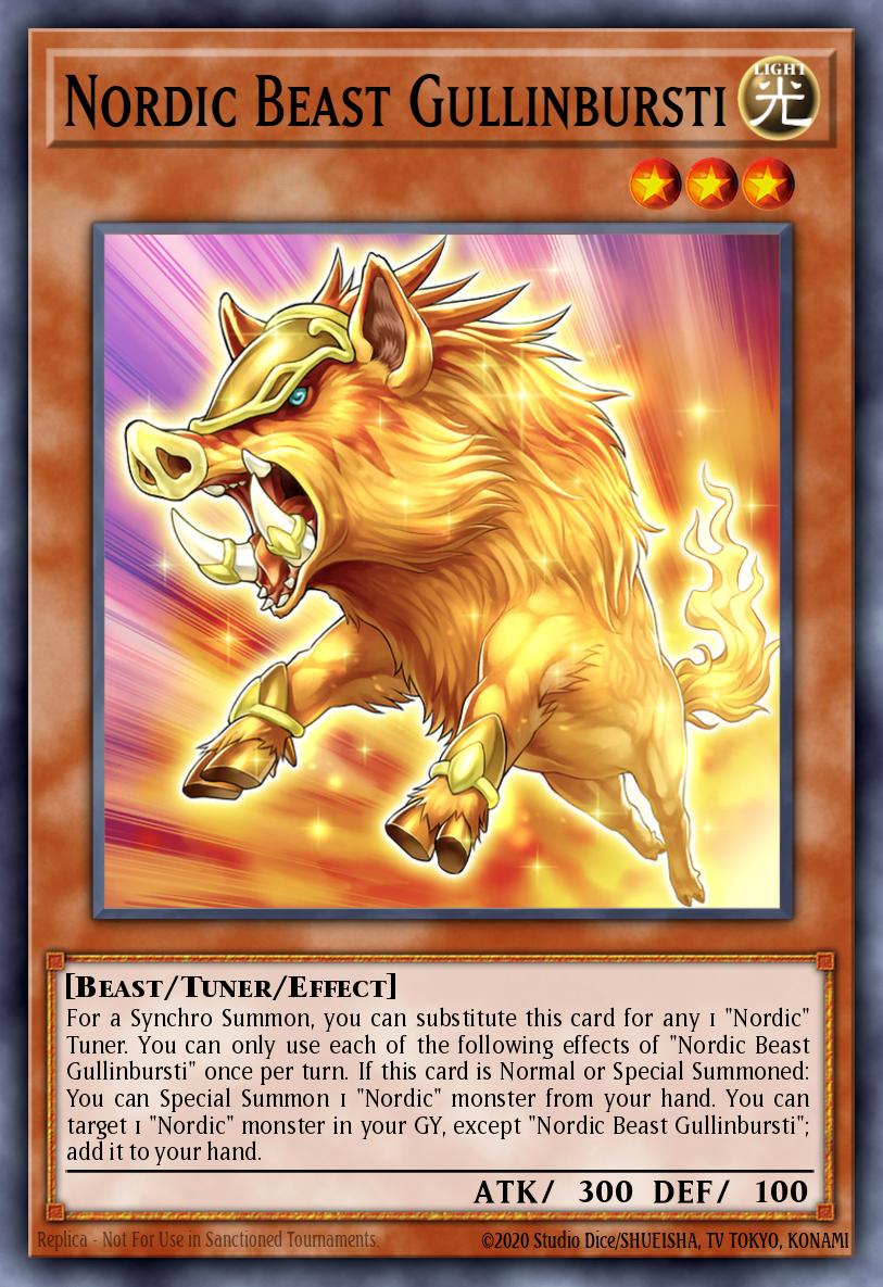 Nordic Beast Gullinbursti Yu-Gi-Oh card
