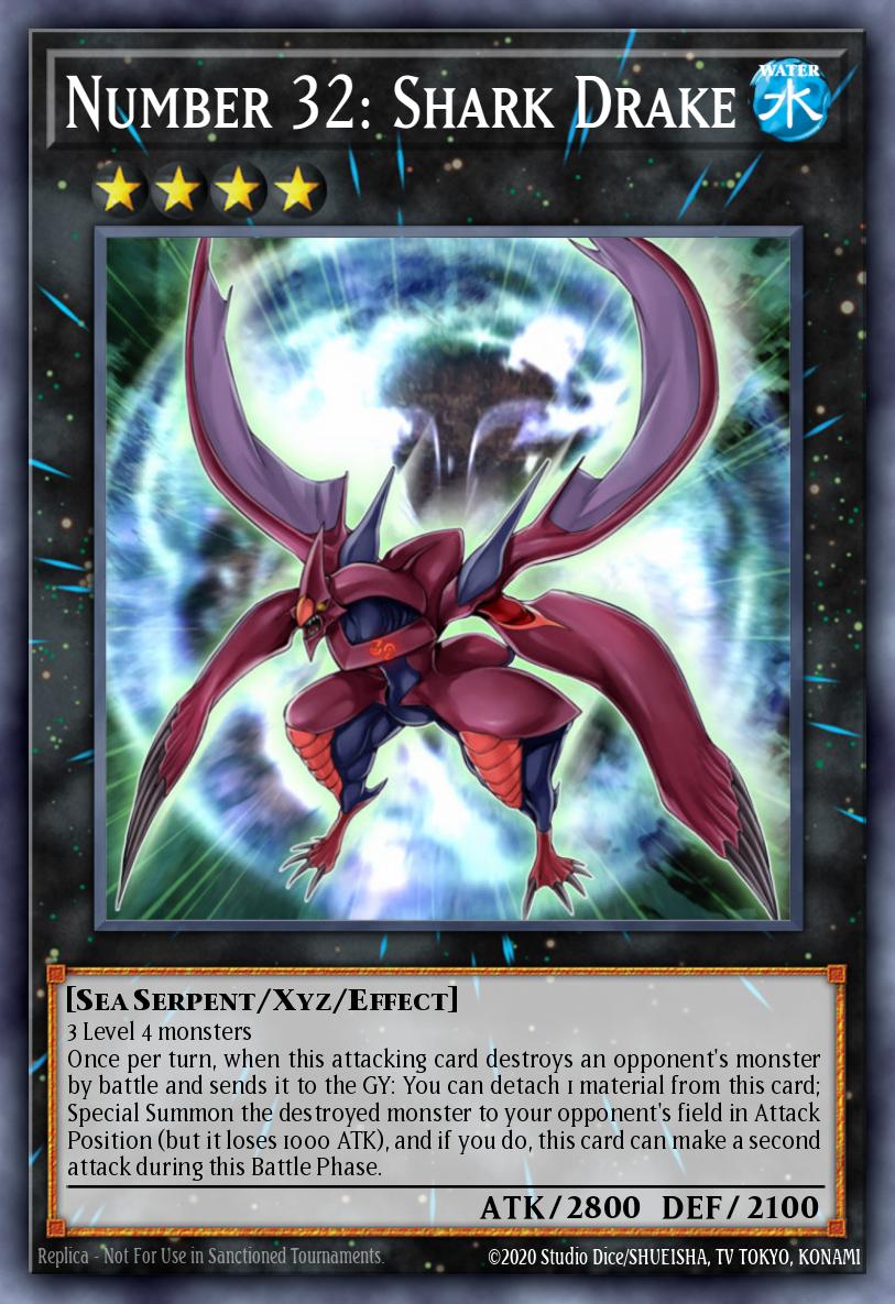 Number 32: Shark Drake Yu-Gi-Oh card
