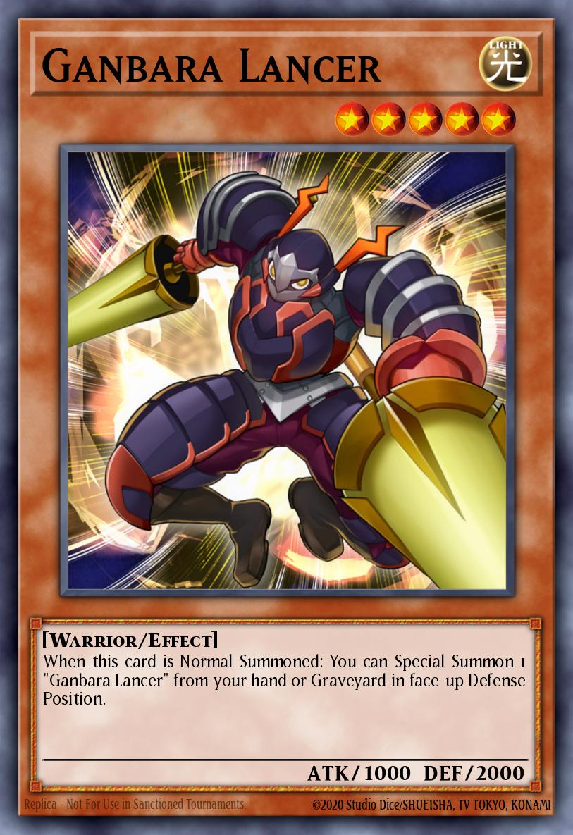 Ganbara Lancer Yu-Gi-Oh card