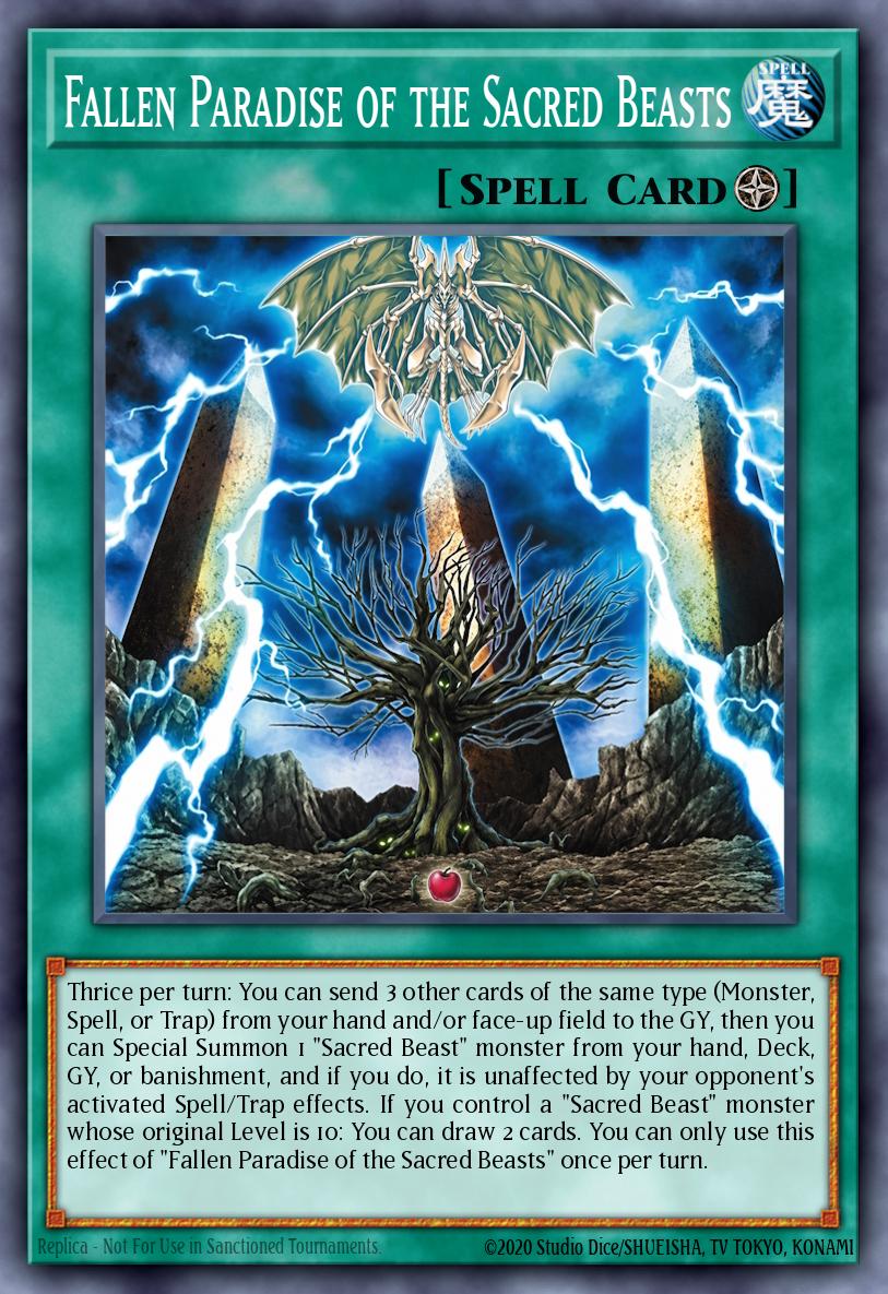 Fallen Paradise of the Sacred Beasts Yu-Gi-Oh card