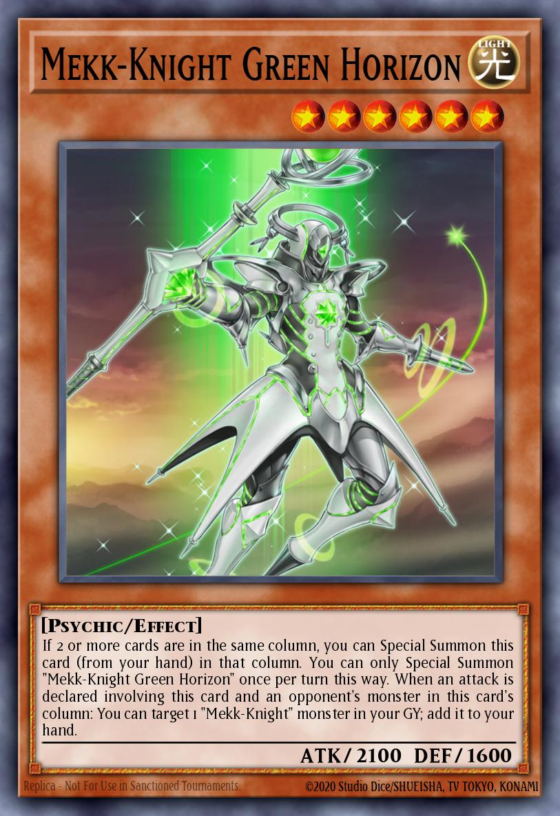 Mekk-Knight Green Horizon Yu-Gi-Oh card