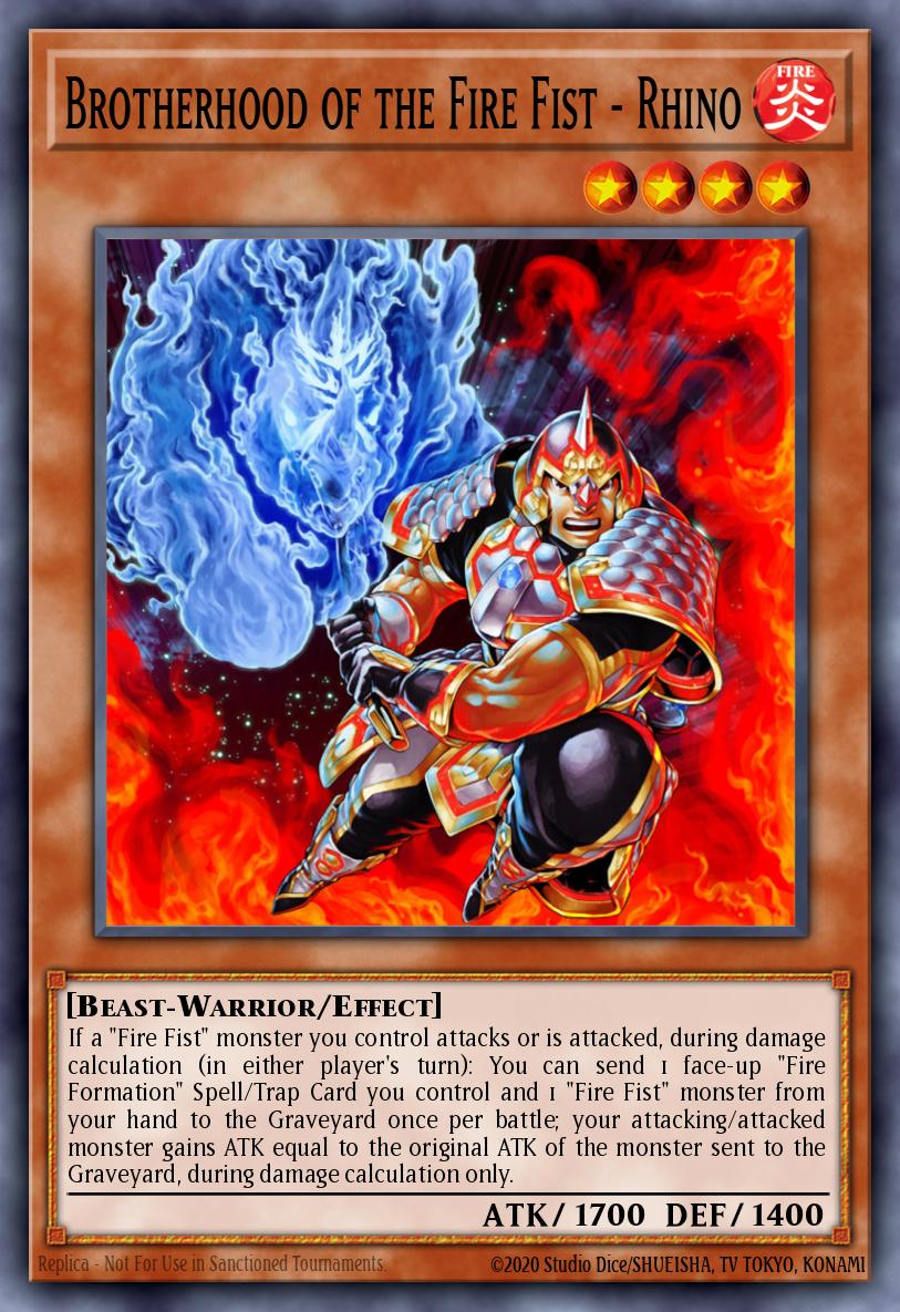 Brotherhood of the Fire Fist - Rhino Yu-Gi-Oh card