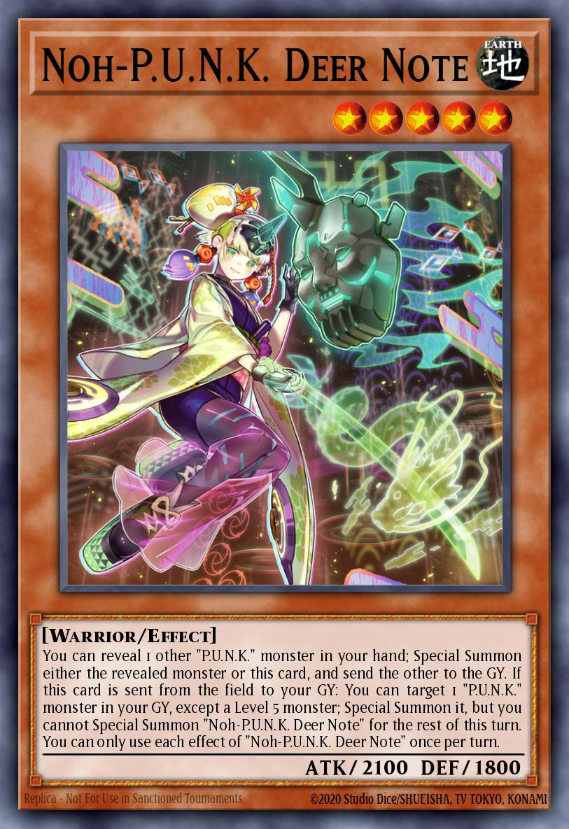 Noh-P.U.N.K. Deer Note Yu-Gi-Oh card