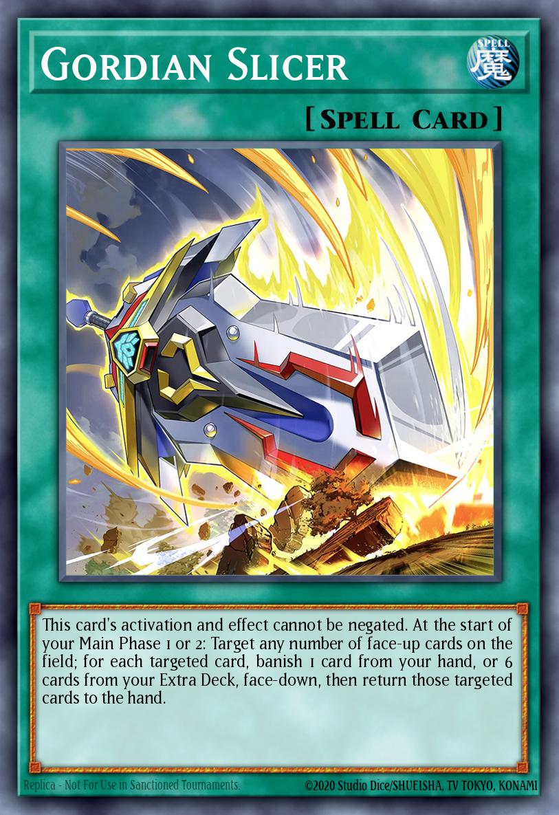 Gordian Slicer Yu-Gi-Oh card