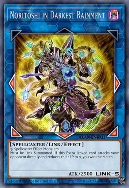 Noritoshi in Darkest Rainment Yu-Gi-Oh card