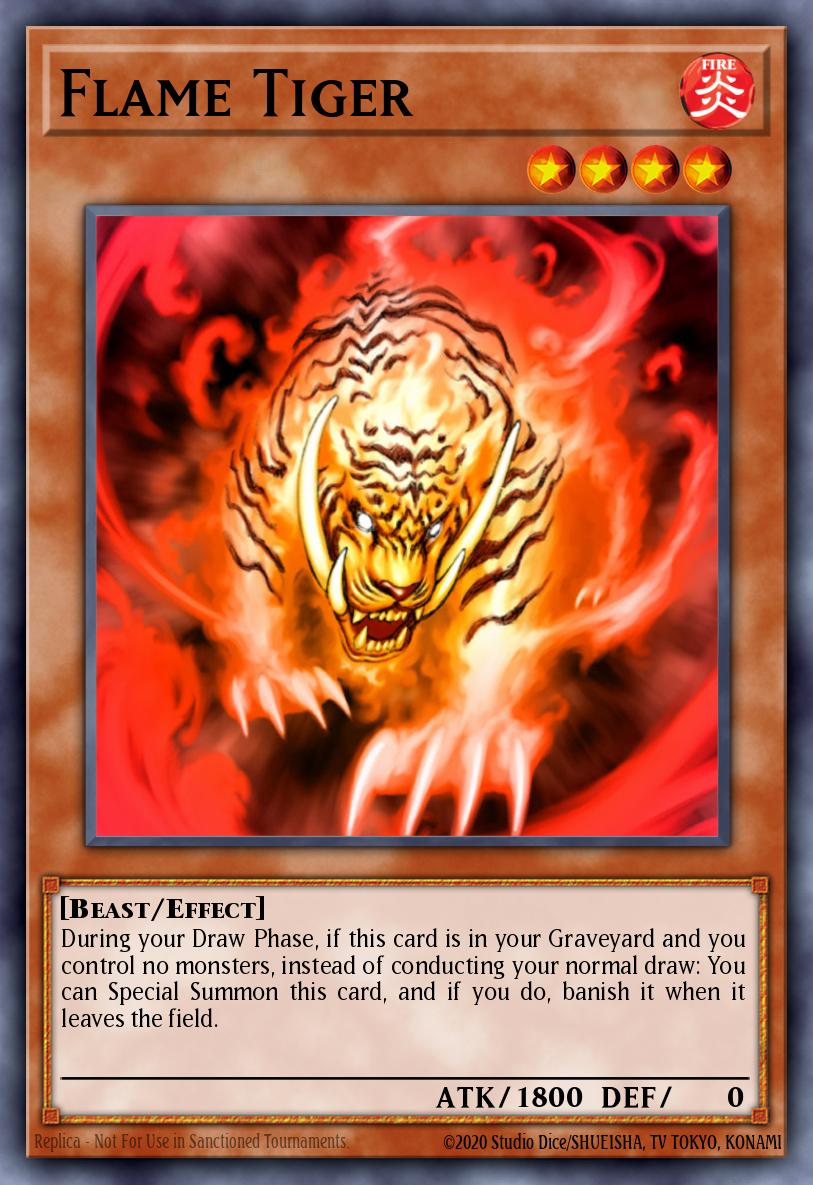 Flame Tiger Yu-Gi-Oh card