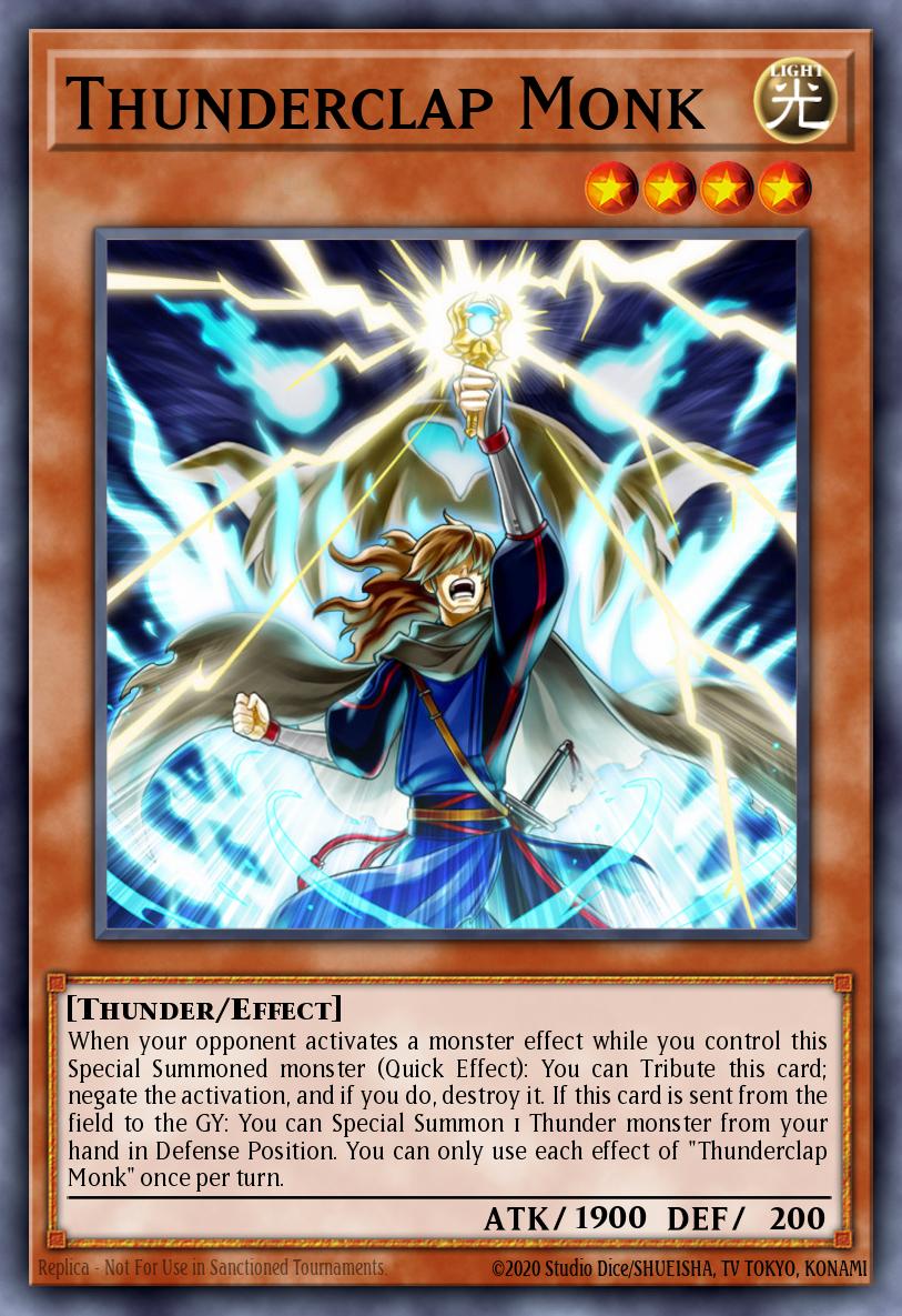 Thunderclap Monk Yu-Gi-Oh card