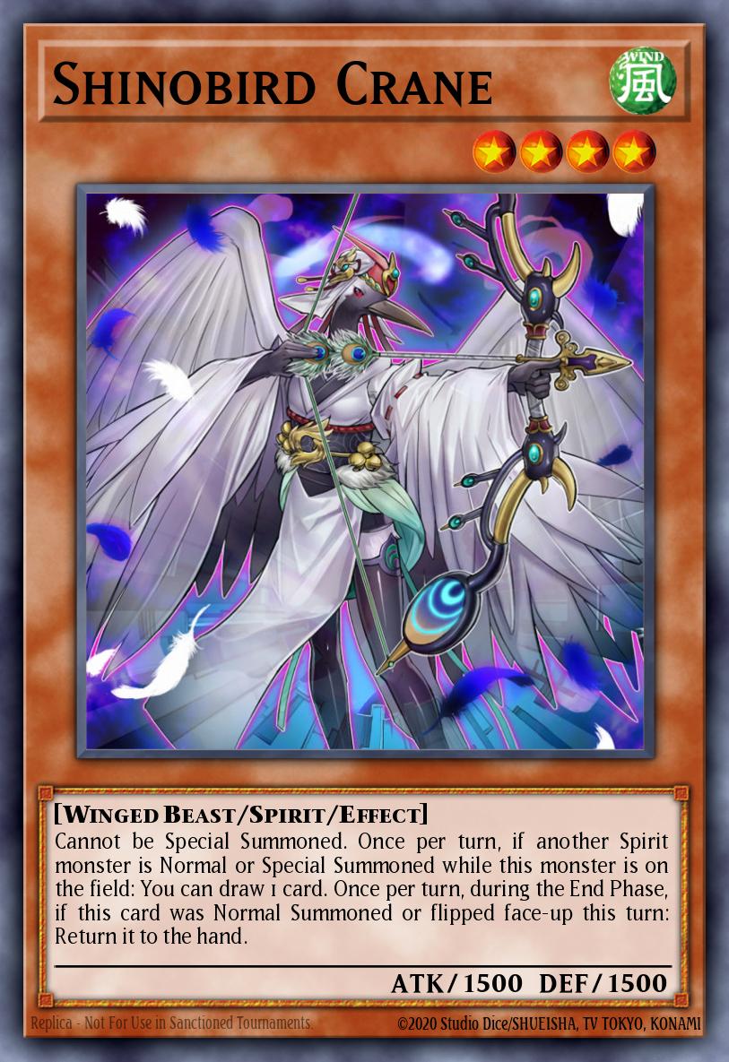 Shinobird Crane Yu-Gi-Oh card