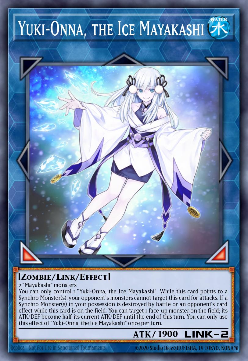 Yuki-Onna, the Ice Mayakashi Yu-Gi-Oh card