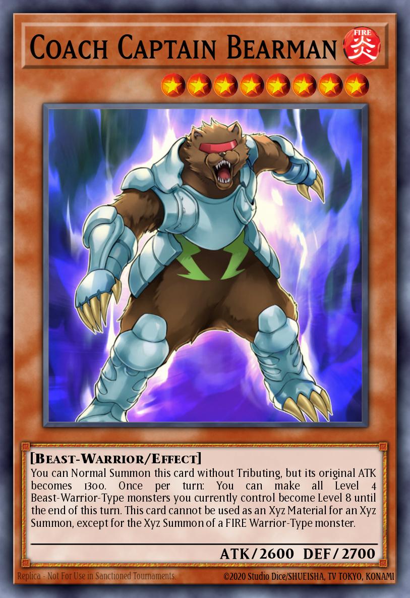 Coach Captain Bearman Yu-Gi-Oh card