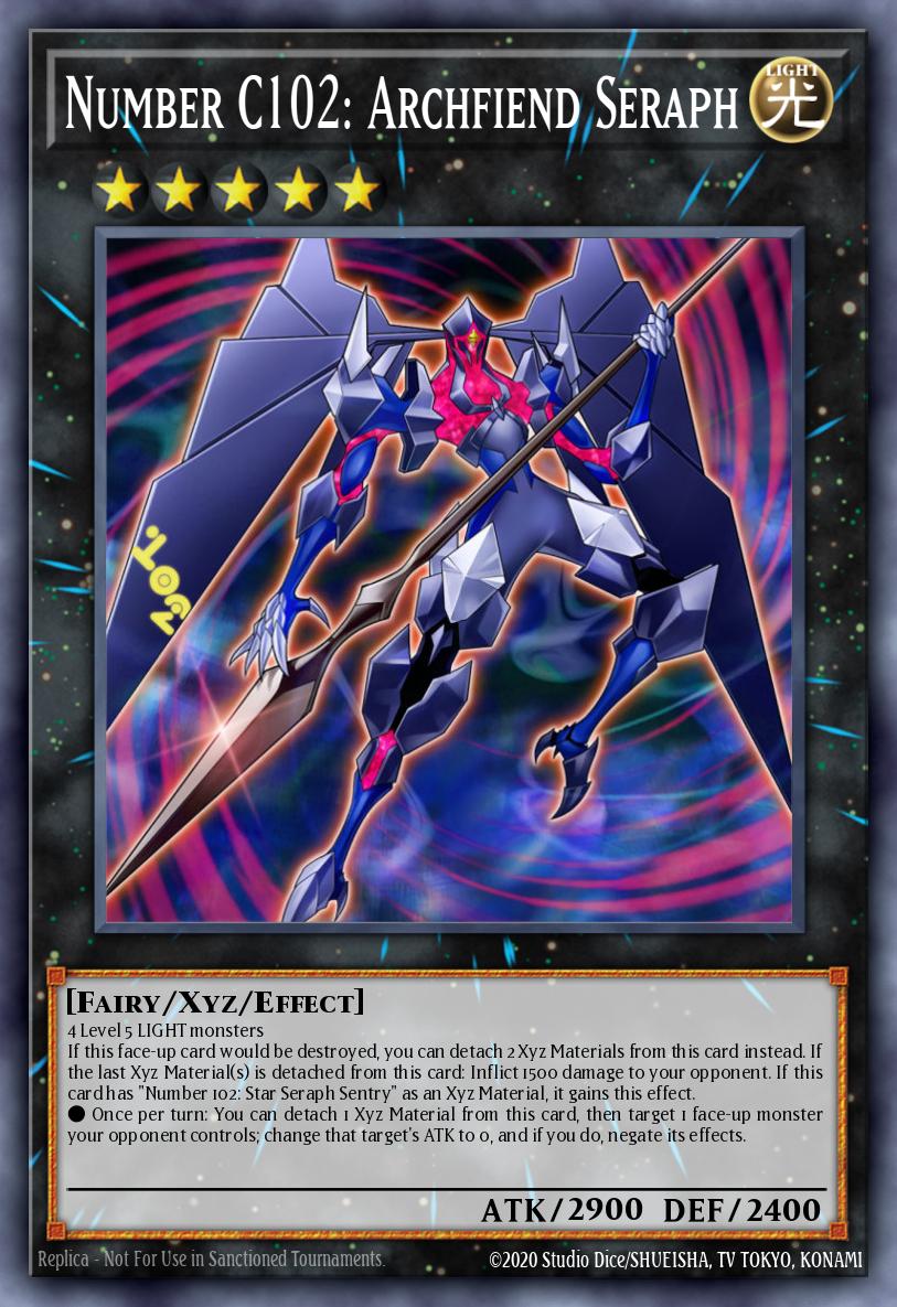 Number C102: Archfiend Seraph Yu-Gi-Oh card