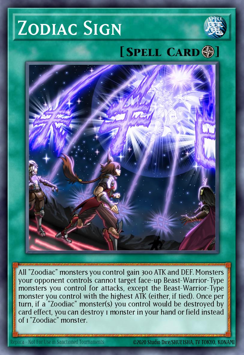 Zodiac Sign Yu-Gi-Oh card