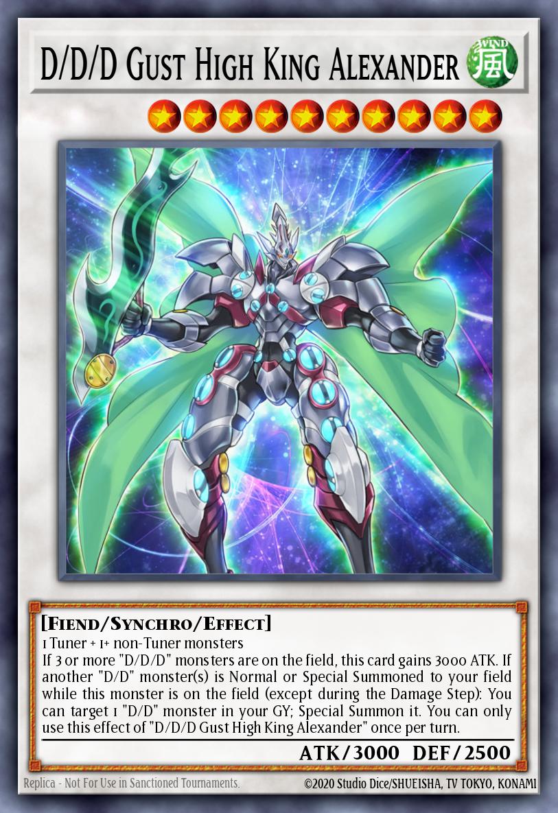 D/D/D Gust High King Alexander Yu-Gi-Oh card