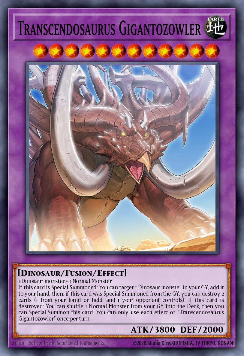 Transcendosaurus Gigantozowler Yu-Gi-Oh card
