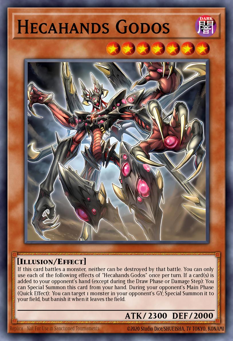 Hecahands Godos Yu-Gi-Oh card