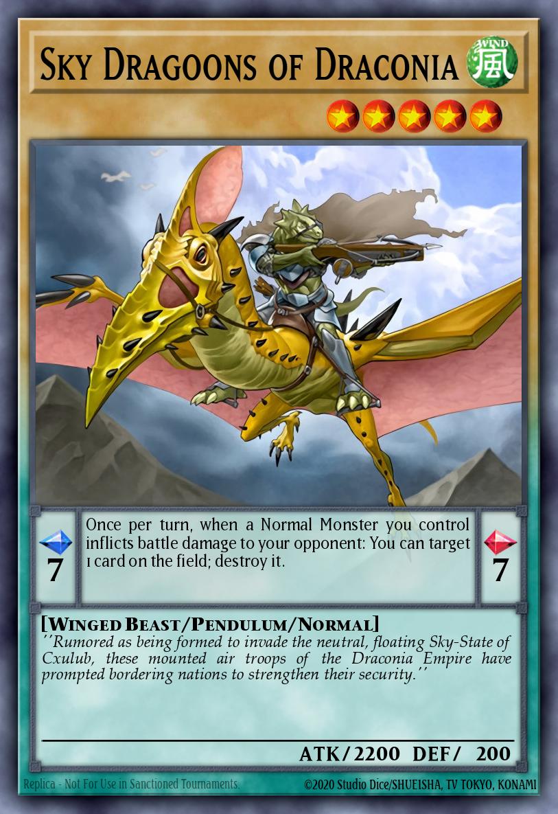 Sky Dragoons of Draconia Yu-Gi-Oh card