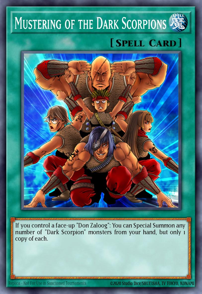 Mustering of the Dark Scorpions Yu-Gi-Oh card
