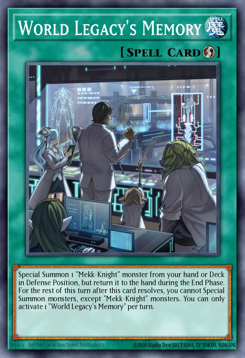 World Legacy's Memory Yu-Gi-Oh card