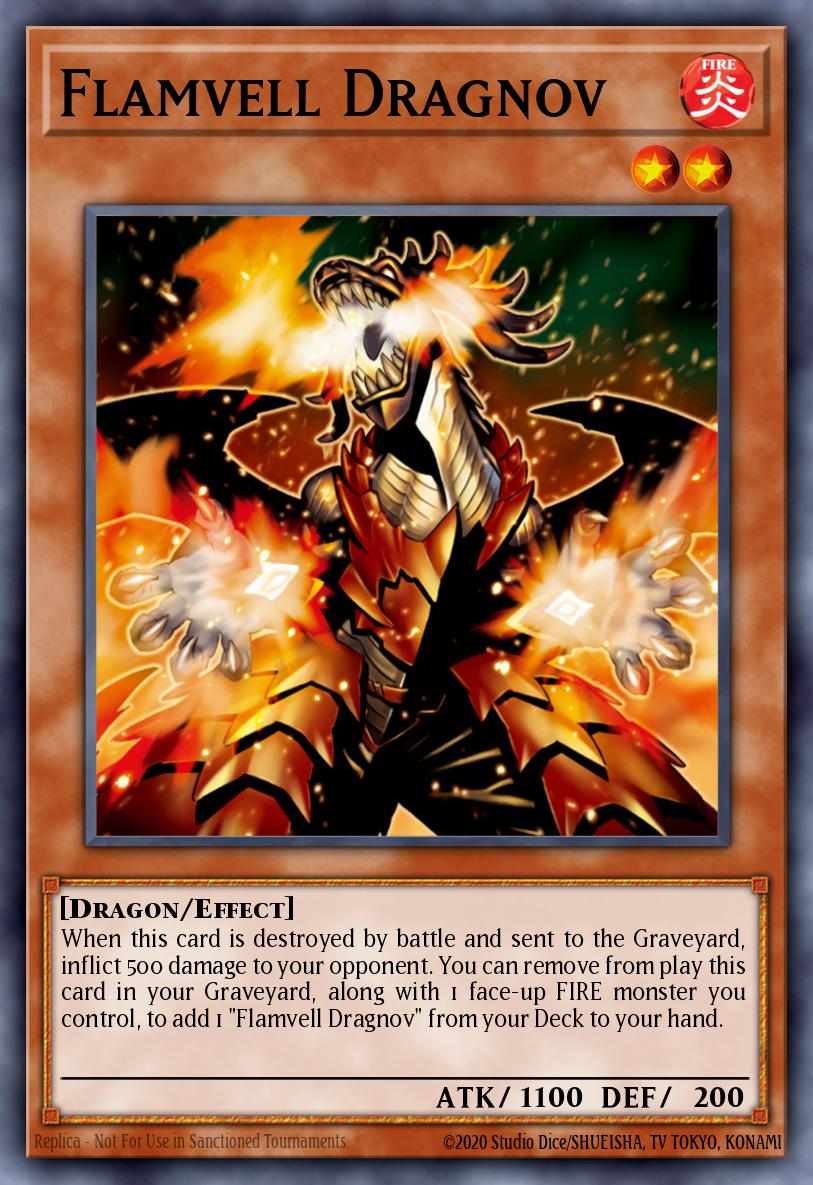 Flamvell Dragnov Yu-Gi-Oh card
