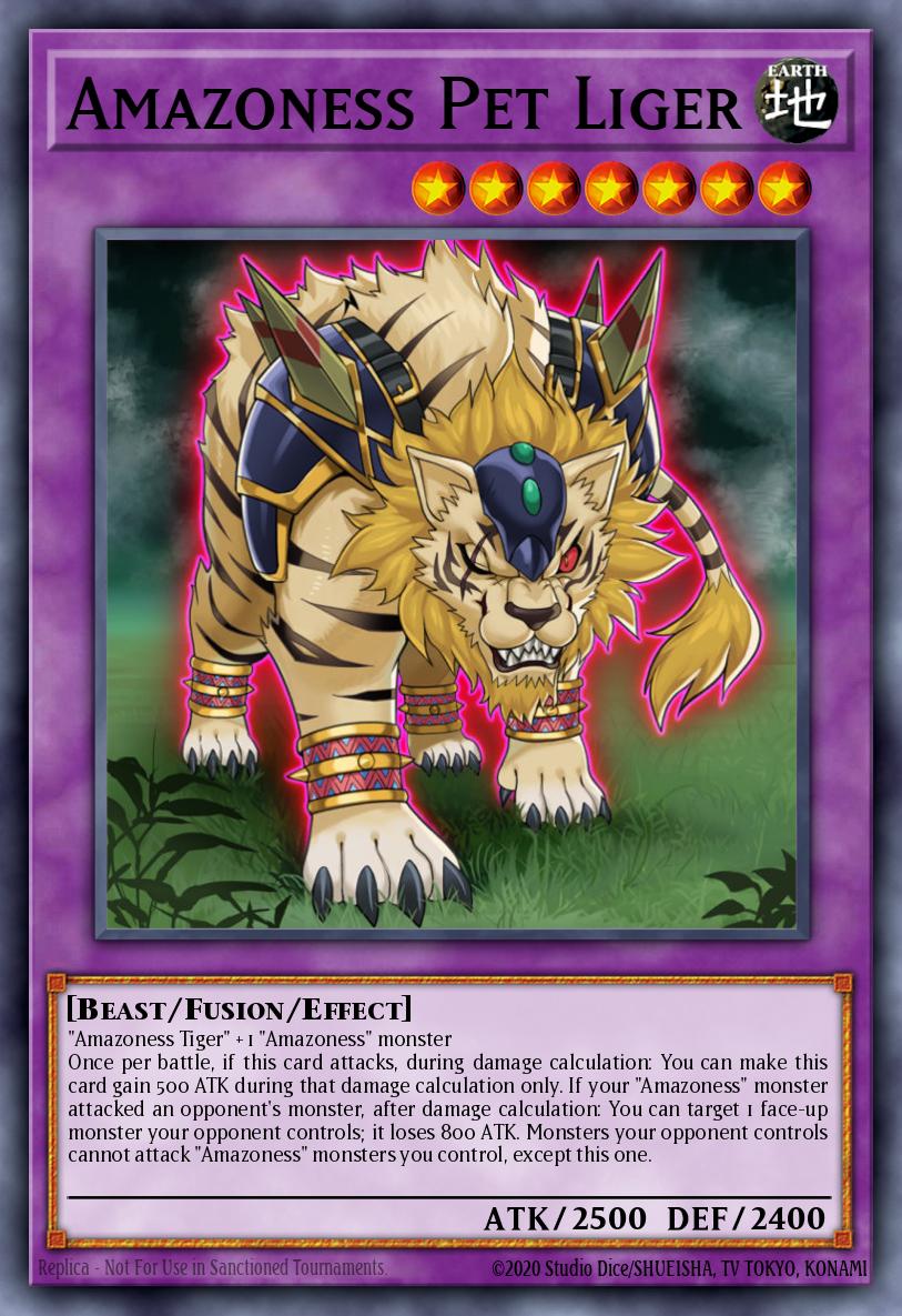 Amazoness Pet Liger Yu-Gi-Oh card