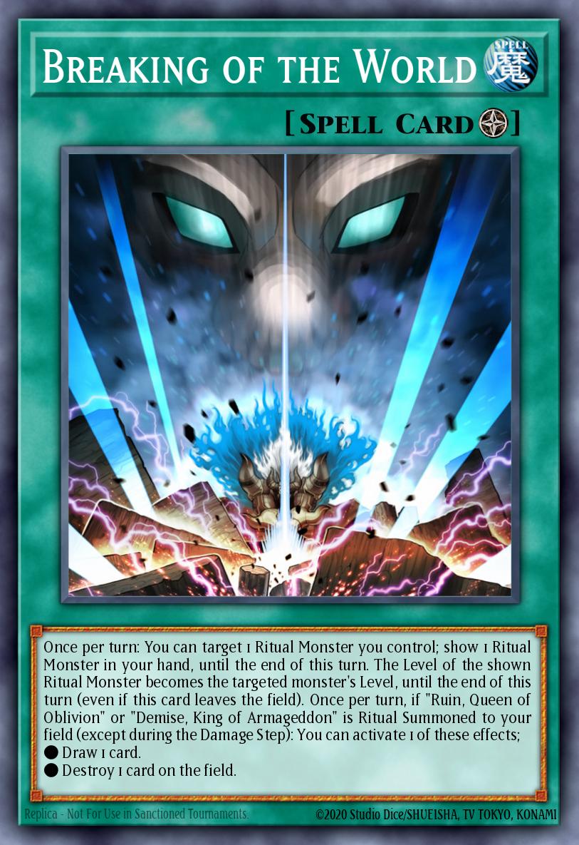 Breaking of the World Yu-Gi-Oh card