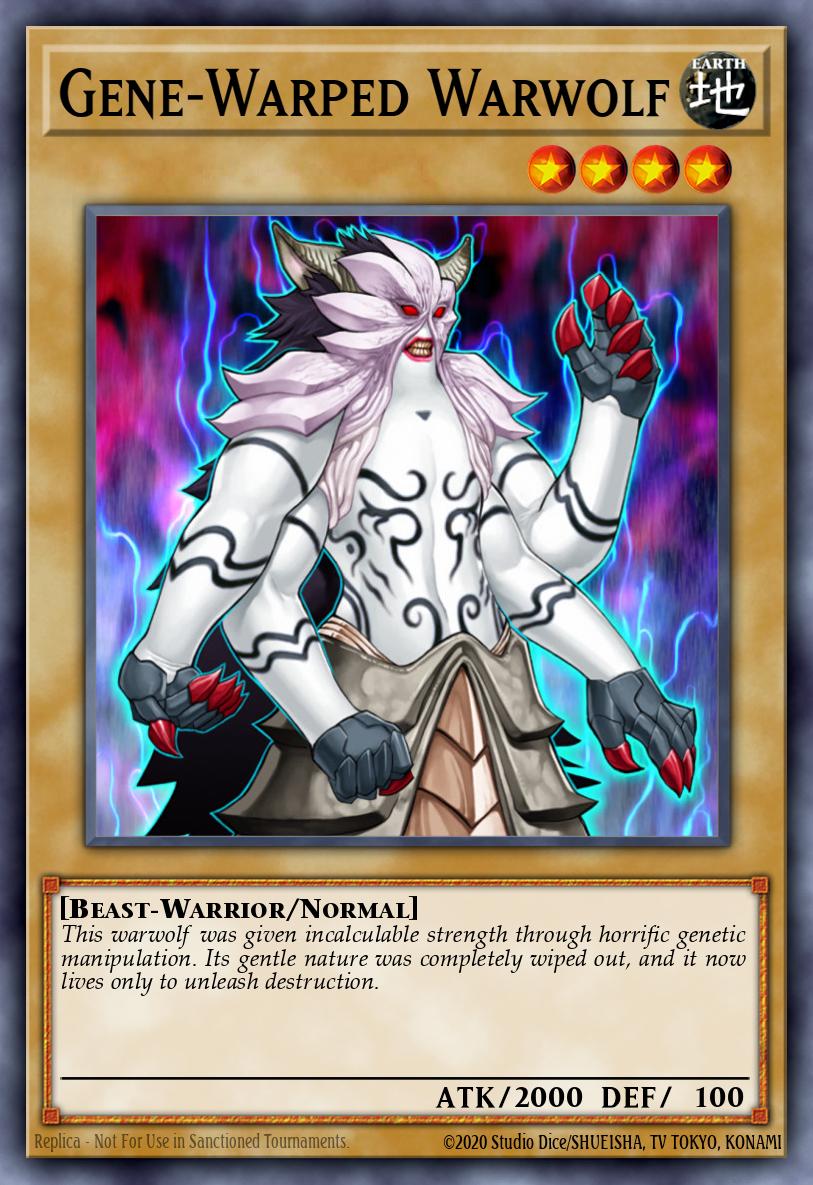 Gene-Warped Warwolf Yu-Gi-Oh card