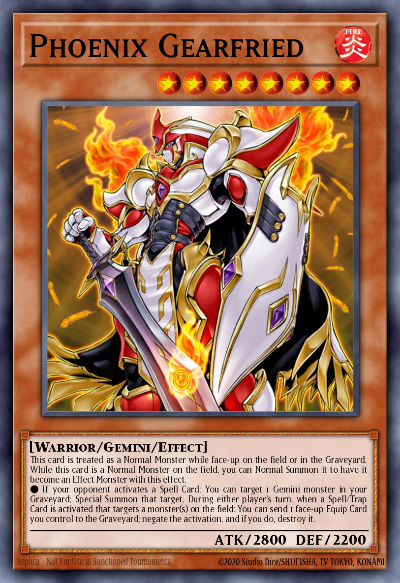 Phoenix Gearfried Yu-Gi-Oh card