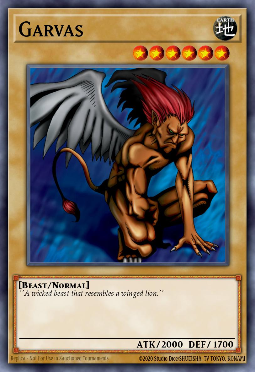Garvas Yu-Gi-Oh card