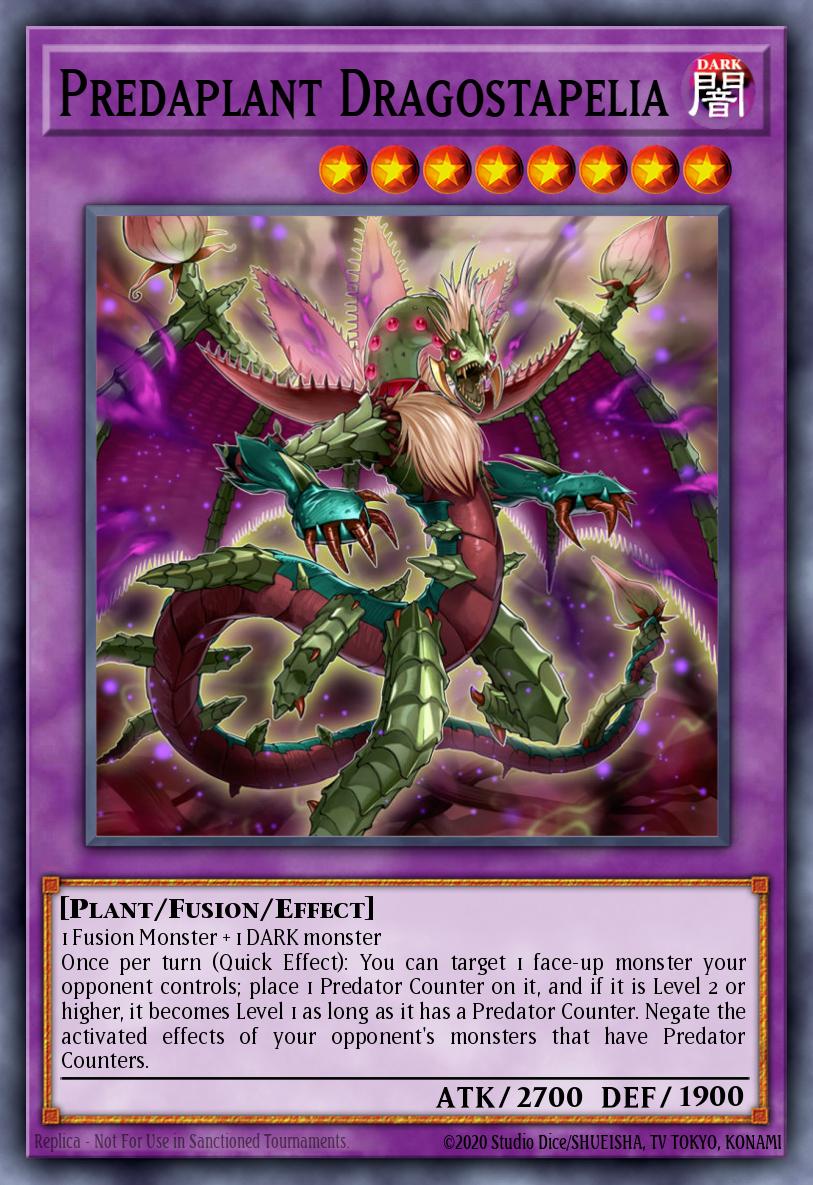 Predaplant Dragostapelia Yu-Gi-Oh card