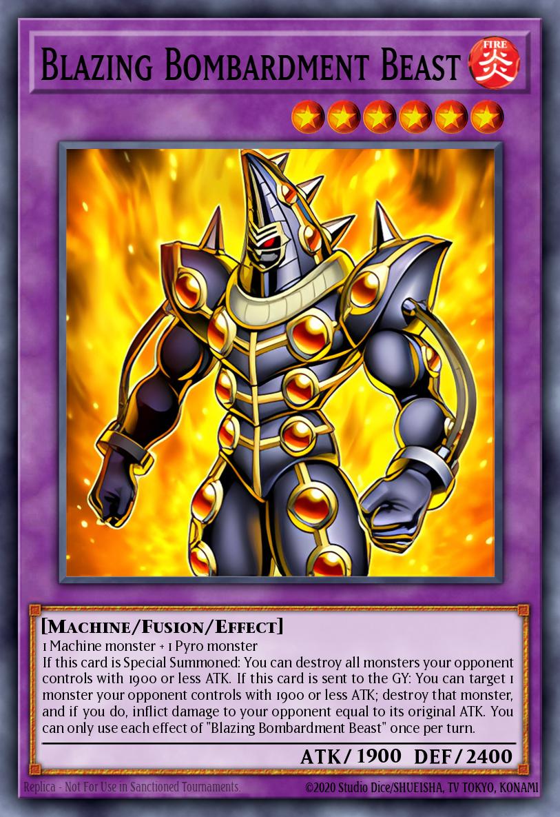 Blazing Bombardment Beast Yu-Gi-Oh card